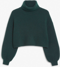 Cropped turtleneck knit - Green