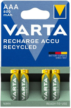 Varta Recharge Recycled AAA-batterier 800 mAh 4-pk.