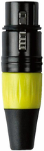 DAP XLR plug 3p female zwart met gele tule