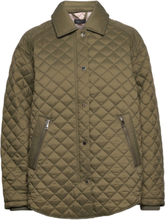 Quilted Jacket With Turn-Down Collar Vattert Jakke Kakigrønn Esprit Collection*Betinget Tilbud