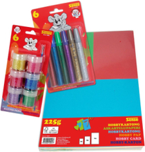 Kartong Och Glitter Toys Creativity Drawing & Crafts Drawing Coloured Pencils Multi/patterned Sense
