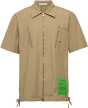 Zip Shirt.cotton Nyl Tops Shirts Short-sleeved Beige Helmut Lang