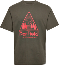 Triangle Mountain Graphic Ss T-Shirt Tops T-Kortærmet Skjorte Khaki Green Penfield