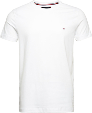 Core Stretch Slim C-Neck Tee T-shirts Short-sleeved Hvit Tommy Hilfiger*Betinget Tilbud