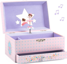 The Ballerina´s Tune, Musical Jewellery Box Accessories Kids Jewellery Jewellery Boxes Pink Djeco