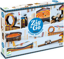 Zig & Go Wroom - 45 Pcs Toys Building Sets & Blocks Ball Tracks Multi/mønstret Djeco*Betinget Tilbud