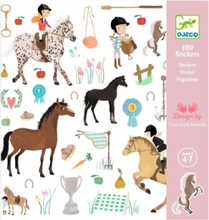 Horses Toys Creativity Drawing & Crafts Craft Stickers Multi/mønstret Djeco*Betinget Tilbud