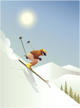 Downhill Skiing - Poster Home Decoration Posters & Frames Posters Nature Multi/patterned Vissevasse