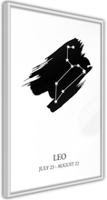 Plakat - Zodiac: Leo I - 40 x 60 cm - Hvid ramme