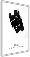 Plakat - Zodiac: Libra I - 40 x 60 cm - Hvid ramme