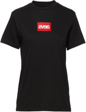 Everyday Square Logo Tee T-shirts & Tops Short-sleeved Svart Svea*Betinget Tilbud