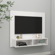 vidaXL Mobile TV a Muro Bianco Lucido 102x23,5x90 cm in Truciolato