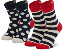 Ankelstrumpor barn 2-pack Happy Socks KSTR02-4000 Mörkblå