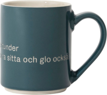Astrid Lindgren Mug 21 Home Tableware Cups & Mugs Coffee Cups Blue Design House Stockholm