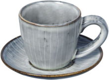 Espresso Kop/Underkop 'Nordic Sea' Home Tableware Cups & Mugs Espresso Cups Blue Broste Copenhagen