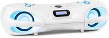 Spacewoofer DAB Boombox CD-spelare DAB+ VHF bluetooth fjärrkontroll LED