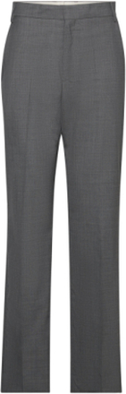 Straight-Leg Suit Trousers Bottoms Trousers Suitpants Grey Hope