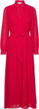 Slfdarcie Ls Ankle Plisse Dress B Maxikjole Festkjole Red Selected Femme