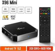 Nytt!!!X96mini Android 9.0 Smart TV BOX 2GB 16GB Amlogic S905W Quad Core 2,4GHz WiFi H.265 X96 mini 1 Set Top Box Player