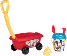 Mickey Garnished Beach Cart Toys Outdoor Toys Sand Toys Multi/mønstret Smoby*Betinget Tilbud
