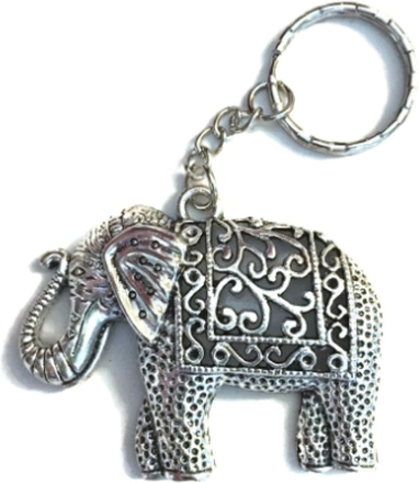Keyring/Avaimenperä - Elephant - Silver