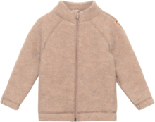 Wool Baby Jacket Outerwear Fleece Outerwear Fleece Jackets Beige Mikk-line