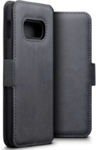 Qubits - lederen slim folio wallet hoes - Samsung Galaxy S10e - Grijs