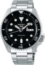 Seiko SRPD55K1 Horloge 5 Sports Automatic staal zilverkleurig-zwart 42,5 mm
