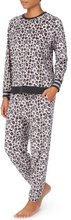 DKNY Lounge Life Jogger Set Leopard polyester Medium Dame