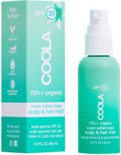 COOLA Daily Protection SPF30 Vannresistent solspray for hodebunn og hår, lukt av saltvann, 60ml - 60 ml