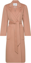 Belted Double Face Coat Outerwear Coats Winter Coats Pink IVY OAK