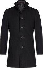 Bs Ontario Slim Fit Coat Uldfrakke Frakke Black Bruun & Stengade