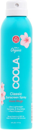 COOLA Classic Spray SPF 50 Solspray som fukter huden, vann- og svetteresistent, lukt av mango, 148ml - 148 ml