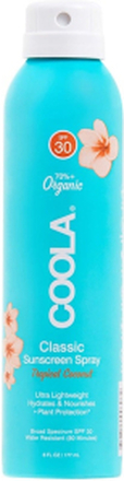 COOLA Classic Spray SPF30 Solspray som fukter huden, vann- og svetteresistent, lukt av kokosnøtt, 148ml - 148 ml