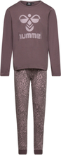 Hmlcarolina Night Suit Pyjamassæt Purple Hummel