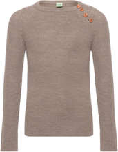 Rib Sweater Pullover Beige FUB*Betinget Tilbud