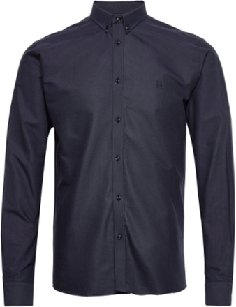 Christoph Oxford Shirt Skjorte Uformell Marineblå Les Deux*Betinget Tilbud