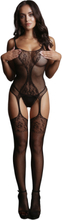 Le Désir: Bodystocking Fish Net and Lace, One Size