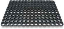 2x Rubberen deurmatten/schoonloopmatten zwart 40 x 60 cm