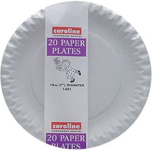 Caroline White Paper Plates 7" 20'