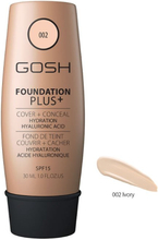 Gosh Foundation Plus + Cover& Conceal Spf15 002 Ivory 30ml