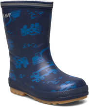 Thermal Wellies Aop W. Lining Shoes Rubberboots High Rubberboots Blue CeLaVi