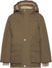 Kastorio Fleece Lined Winter Jacket. Grs Outerwear Jackets & Coats Winter Jackets Green Mini A Ture