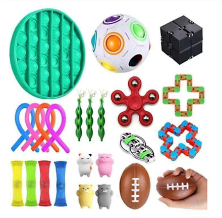 PRO 48 st. Fidget Pop it Toys Set pack för barn och vuxna
