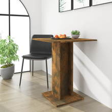 vidaXL Cafébord rökfärgad ek 60x60x75 cm konstruerat trä