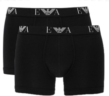 Armani Boxershorts Monogram 2-pack zwart