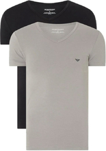 Armani T-shirts V-hals Core 2-pack zwart