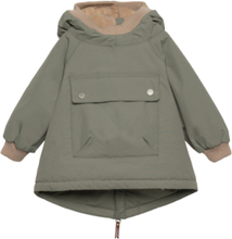 Baby Wen Fleece Lined Winter Anorak. Grs Outerwear Jackets & Coats Anoraks Grønn Mini A Ture*Betinget Tilbud