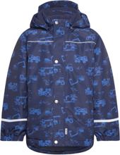 Boys Jacket - Aop Outerwear Jackets & Coats Winter Jackets Blue CeLaVi