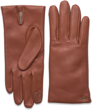 Sculpted Signature Leather Tech Gloves Accessories Gloves Finger Gloves Brun Coach*Betinget Tilbud